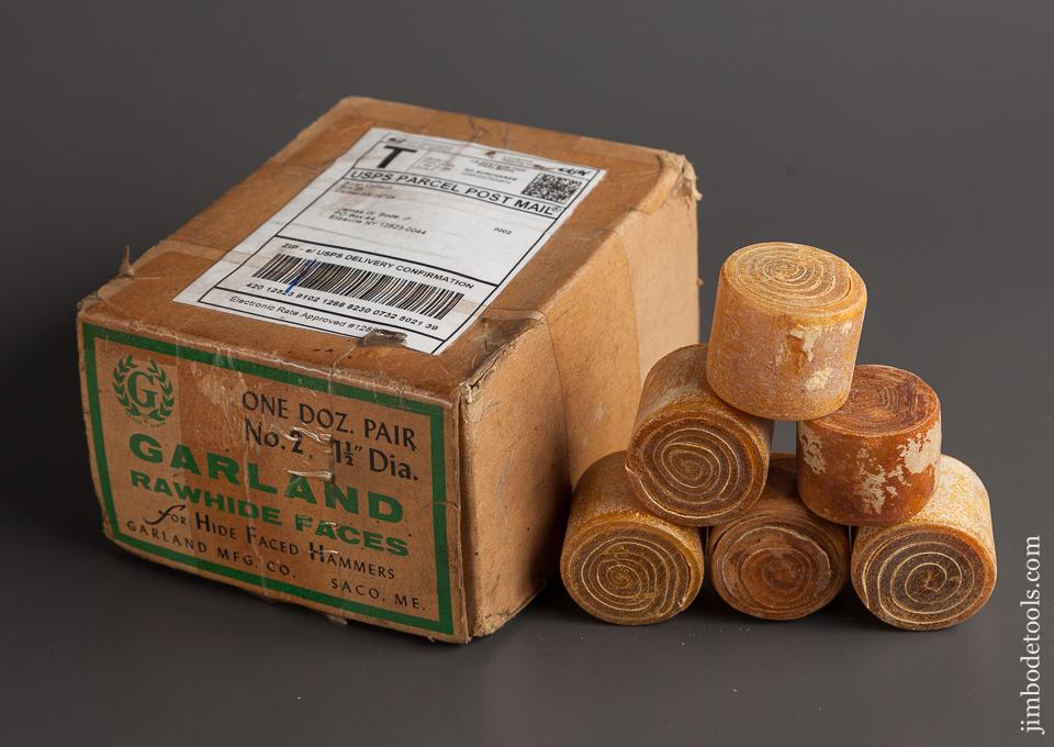 Six GARLAND No. 2 Faces, Inserts for Leather Hammer in Box - 78071