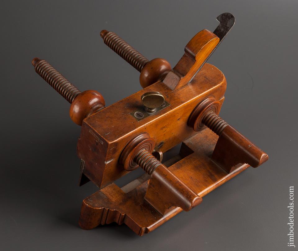 J. DENISON Solid Boxwood Plow Plough Plane circa 1840-76 Saybrook, CT - 78078