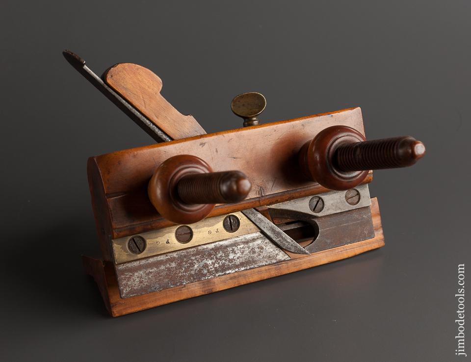 J. DENISON Solid Boxwood Plow Plough Plane circa 1840-76 Saybrook, CT - 78078