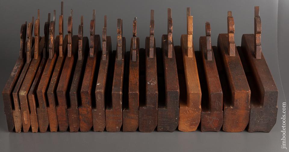 Complete Harlequin Set of 18 Hollows & Rounds Moulding Planes EVENS - 78315