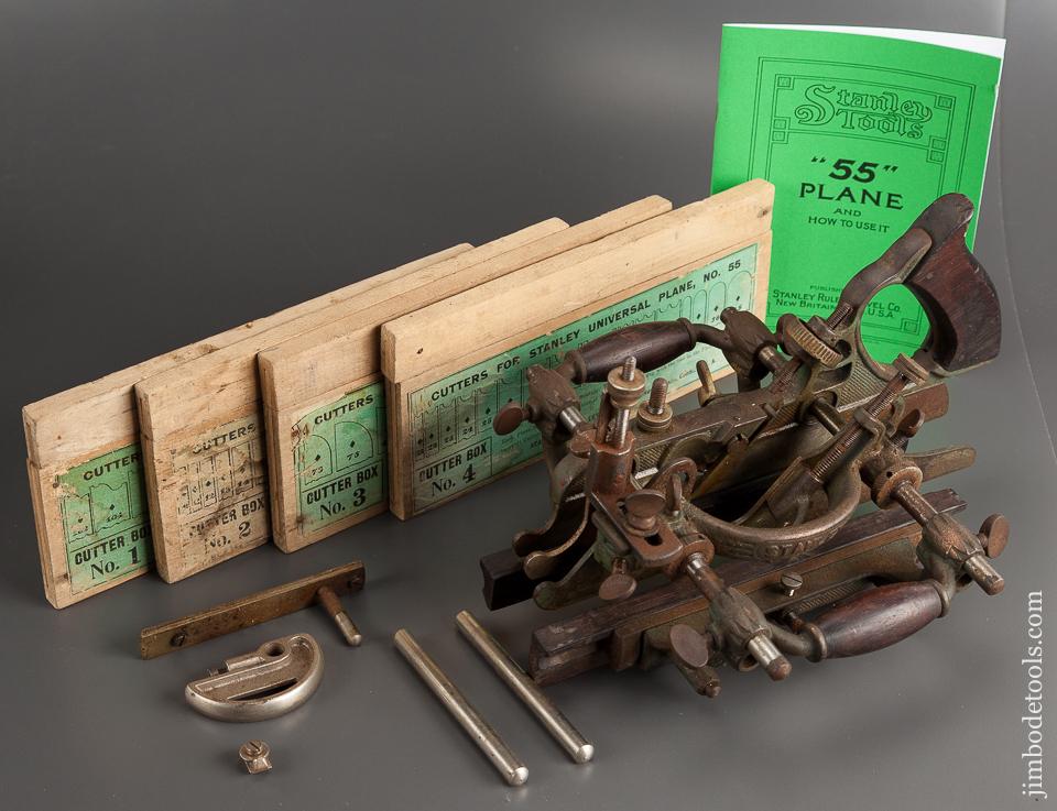 STANLEY No. 55 Combination Plane 100% Intact and COMPLETE - 78404