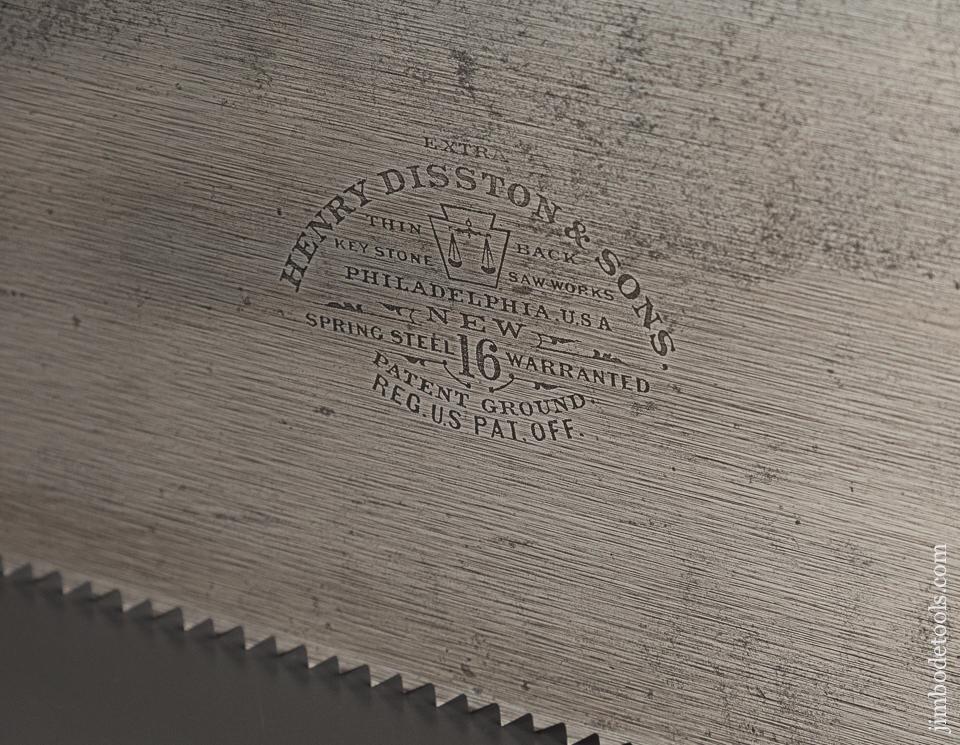 JUST SHARPENED 5 1/2 point 28 inch Rip DISSTON No. 16 Spring Steel Hand Saw - 78414
