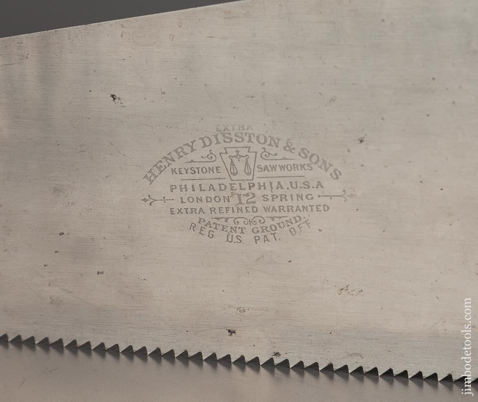 6 point 24 inch Rip DISSTON No. 12 London Spring Hand Saw EXTRA FINE - 78425