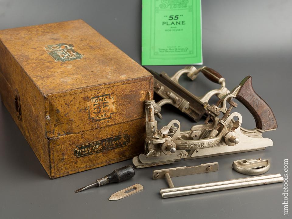 STANLEY NO. 55 Combination Plane EXTRA FINE and 100% COMPLETE in Original Box - 78436