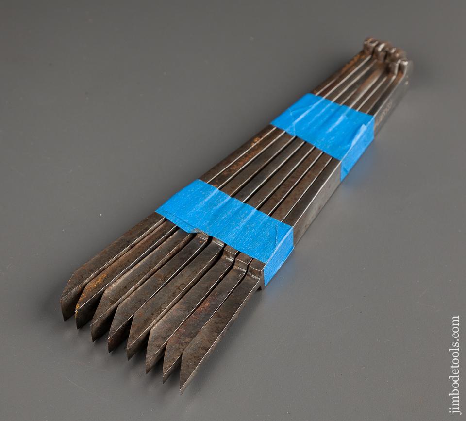 MINTY Set of 8 HILDICK Graduated Plow Plane Irons