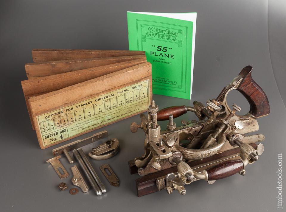 STANLEY No. 55 Combination Plane Type 8 circa 1907-08 COMPLETE - 78585