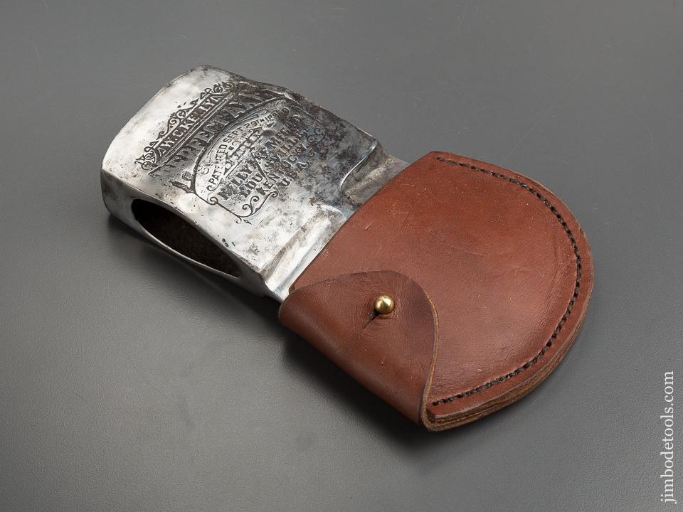 Stunning! Four pound 4 1/2 x 7 5/8 inch W.C. KELLY "PERFECT" Axe with Leather Sheath - 78781