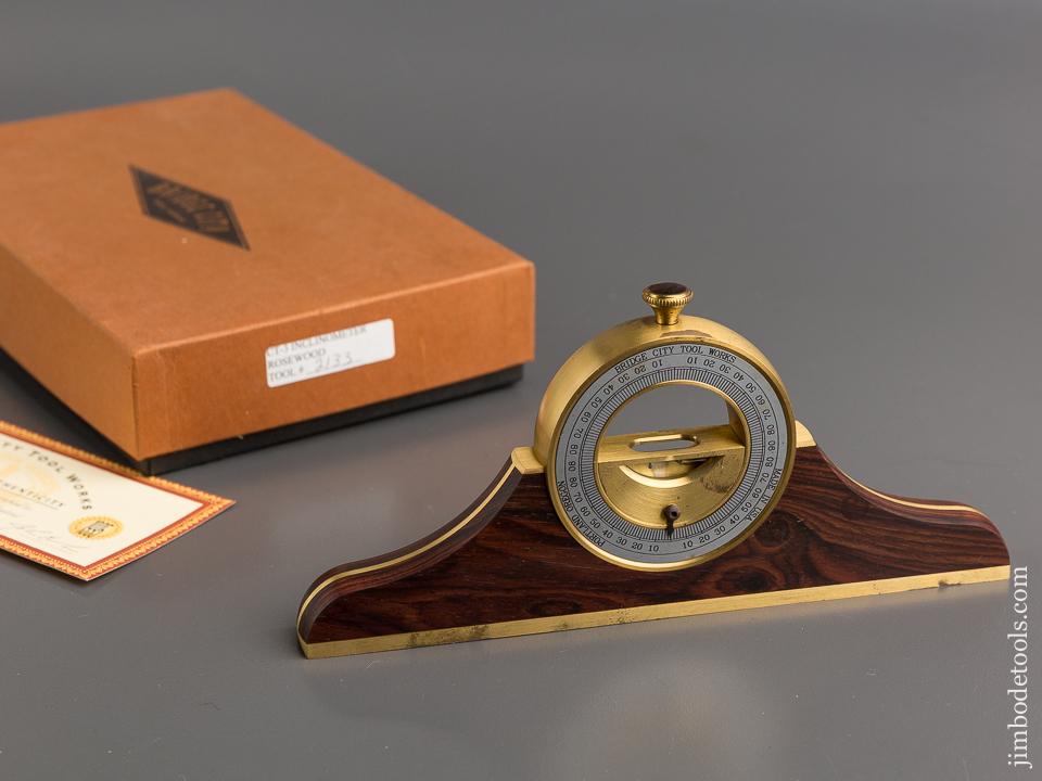 1995 BRIDGE CITY TOOL WORKS CT-3 Rosewood Inclinometer in Original Box - 78825