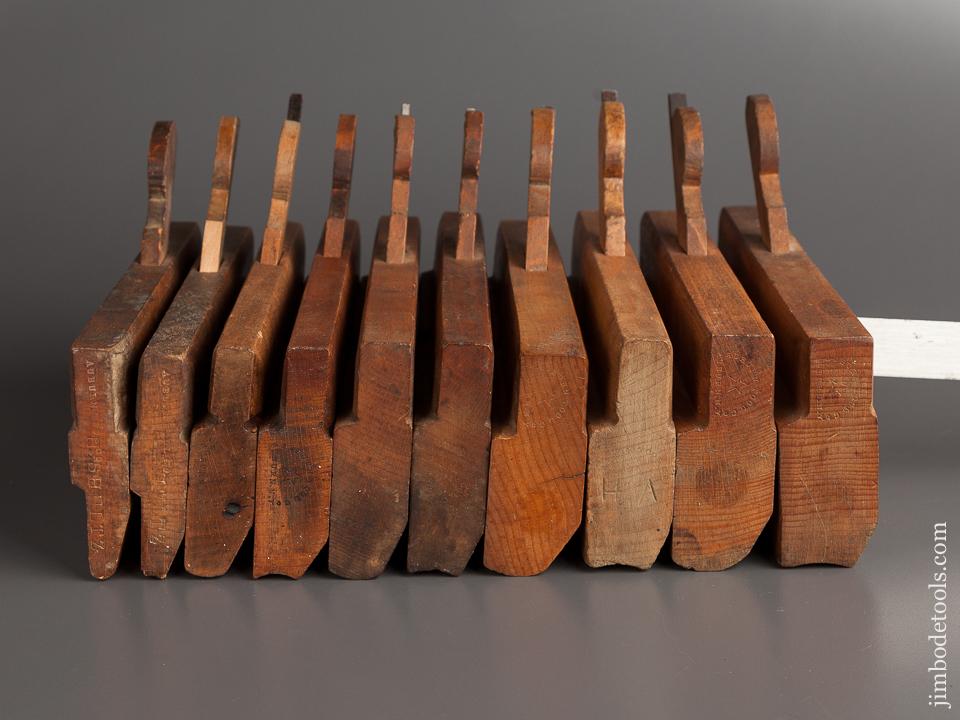 Five Pair of AUBURN TOOL CO No. 180 Hollows & Rounds Molding Planes circa 1864-93 - 78845