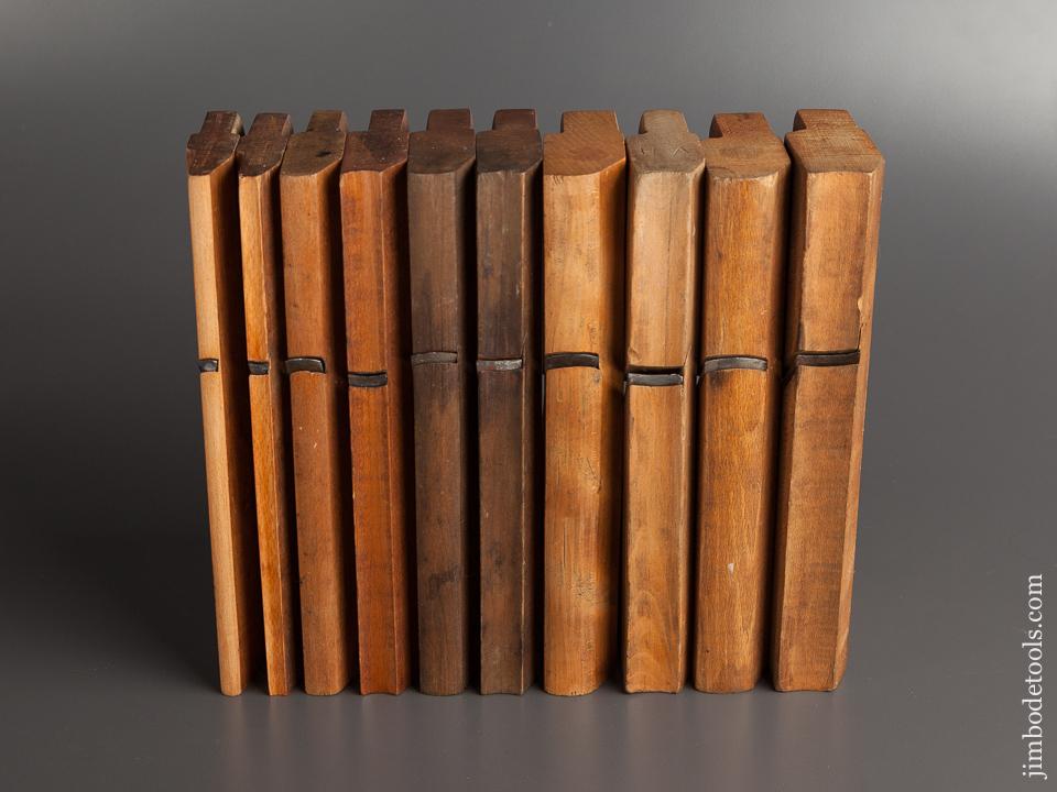 Five Pair of AUBURN TOOL CO No. 180 Hollows & Rounds Molding Planes circa 1864-93 - 78845