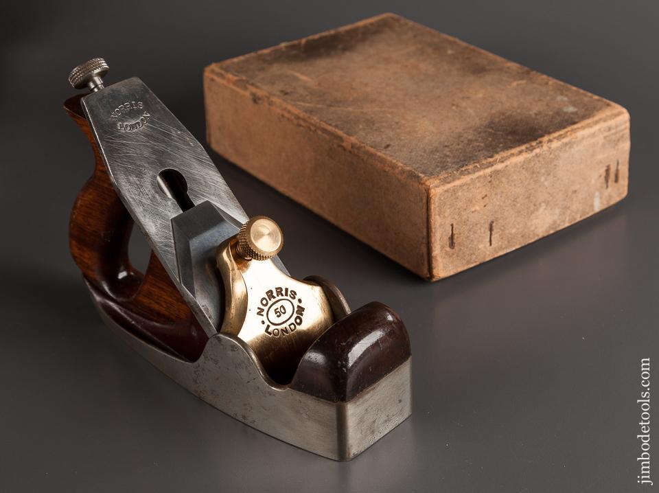 Near Mint! NORRIS No. 50 Adjustable Smooth Plane in its Original Box Pre-War - 91271U