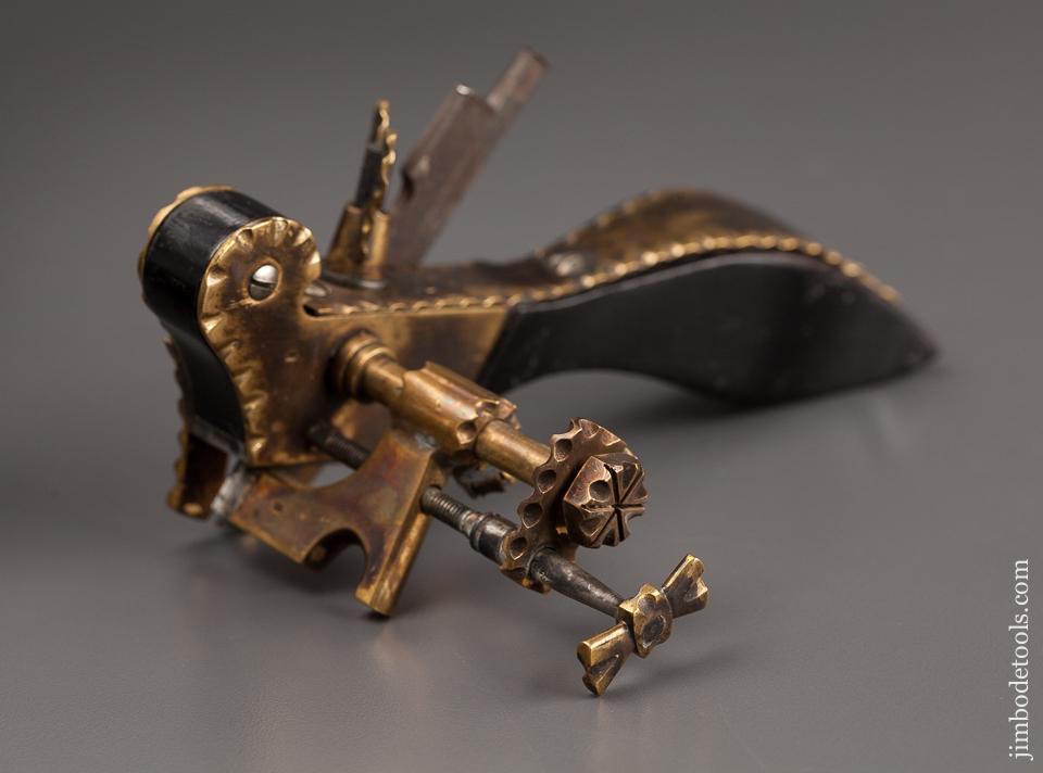Phenomenal! Ebony and Brass Carriage Maker's Plow Plane - 78922R