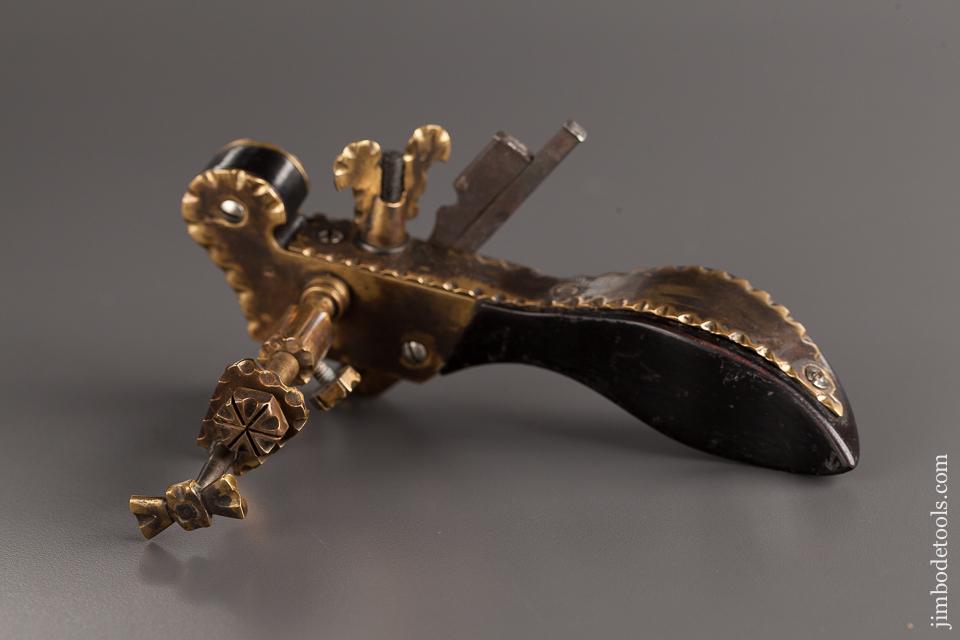 Phenomenal! Ebony and Brass Carriage Maker's Plow Plane - 78922R