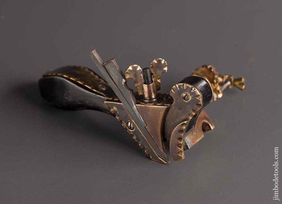 Phenomenal! Ebony and Brass Carriage Maker's Plow Plane - 78922R