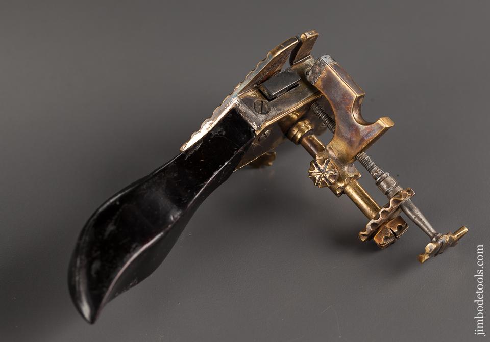 Phenomenal! Ebony and Brass Carriage Maker's Plow Plane - 78922R