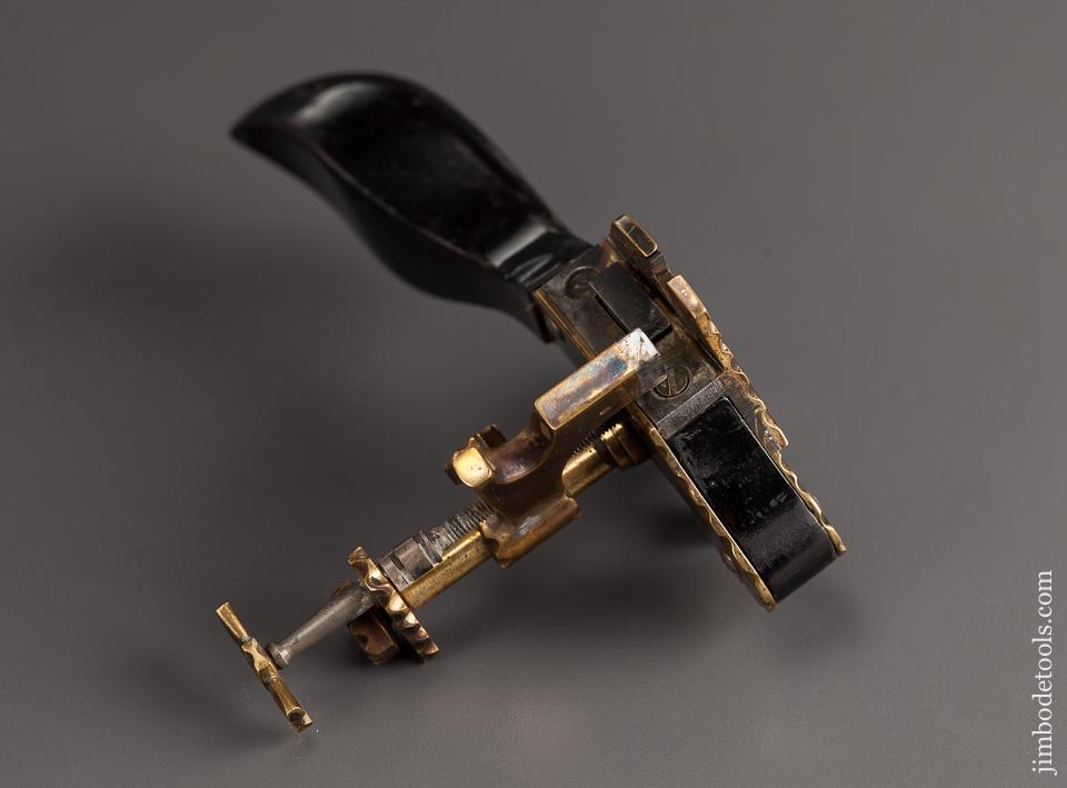 Phenomenal! Ebony and Brass Carriage Maker's Plow Plane - 78922R