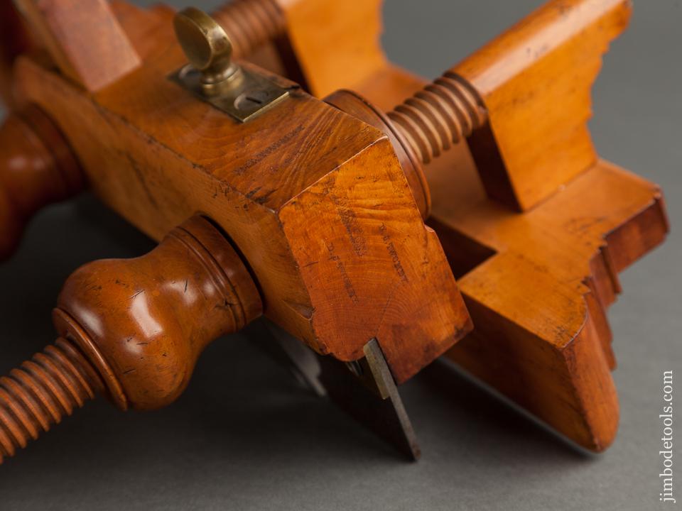 Extra Fine Swirly Grained Boxwood Screw Arm Plow Plane by J. DENISON - 78946RU