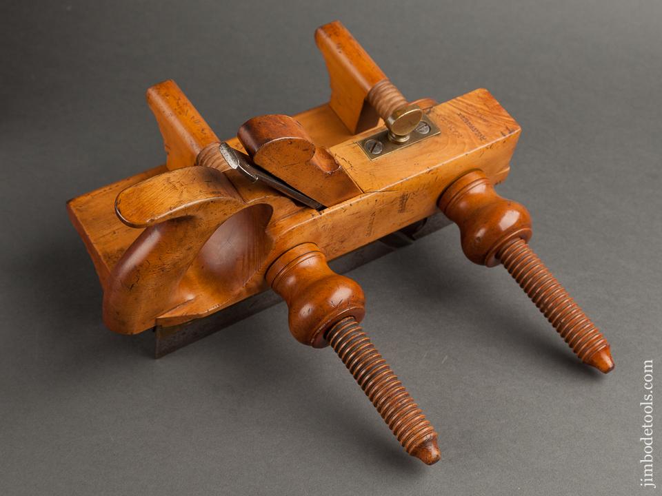 Extra Fine Swirly Grained Boxwood Screw Arm Plow Plane by J. DENISON - 78946RU