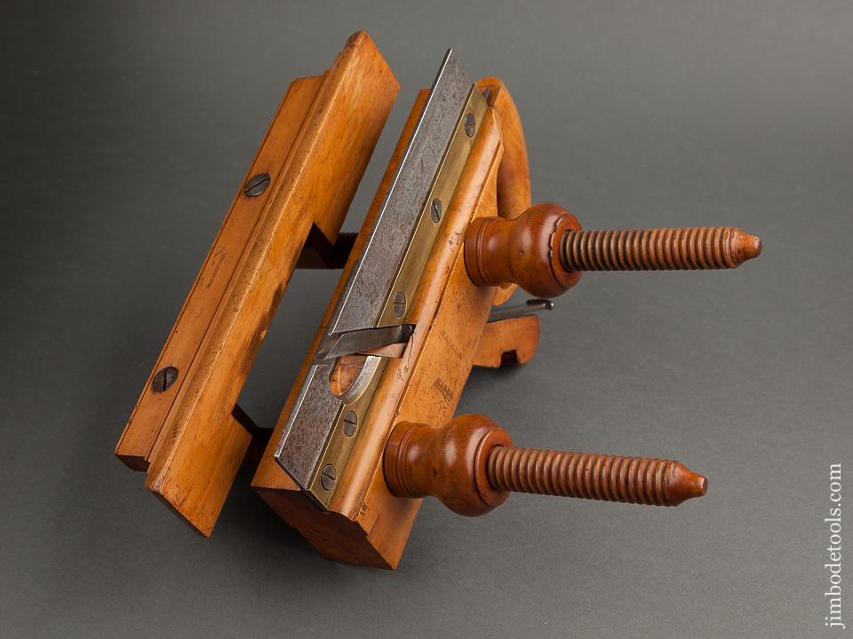 Extra Fine Swirly Grained Boxwood Screw Arm Plow Plane by J. DENISON - 78946RU
