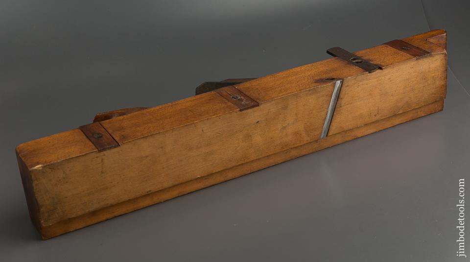 Amazing and Near Mint! 24 inch Chute Board Plane Dual Marked CASEY & CO. AUBURN NY (on toe) and LEWIS & CORWIN DEARLERS IN HARDWARE, FRIENDSHIP, NY (in ink on heel) - 78967R