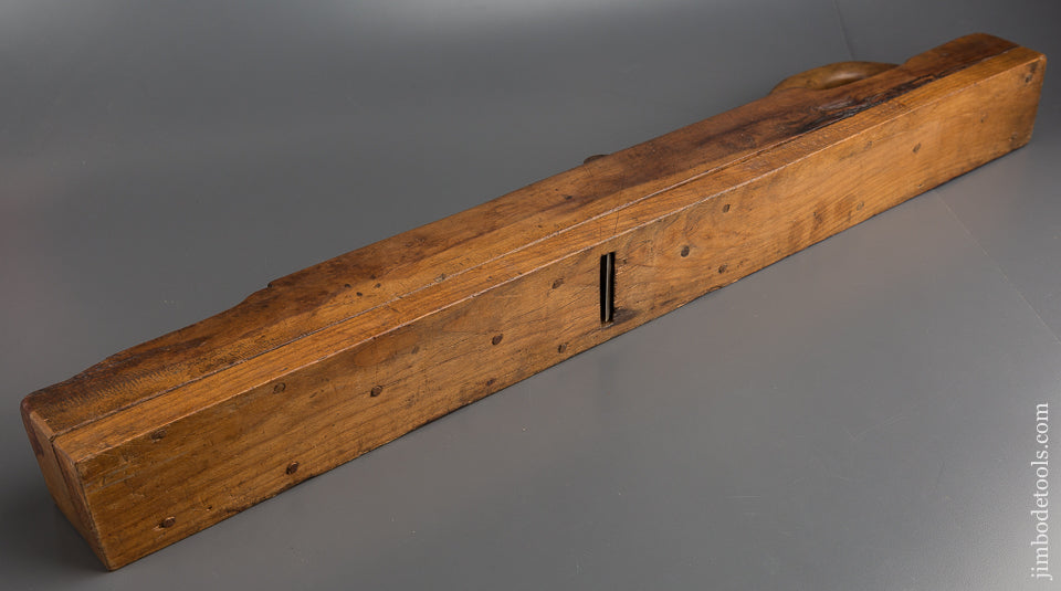 AMAZING Carved and Dated 32 inch Jointer Plane Dated 1808 WOW! - 78986RU