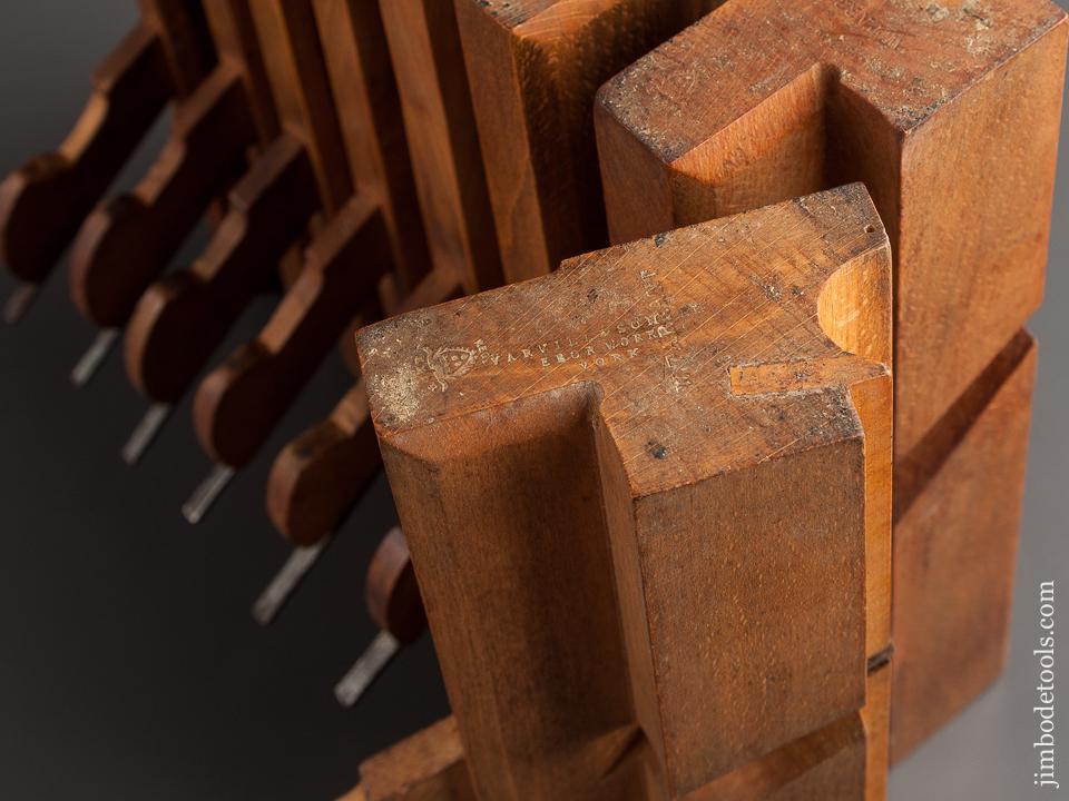 Crisp Matched Set of Eight Side Bead Moulding Planes by VARVILL - 79052
