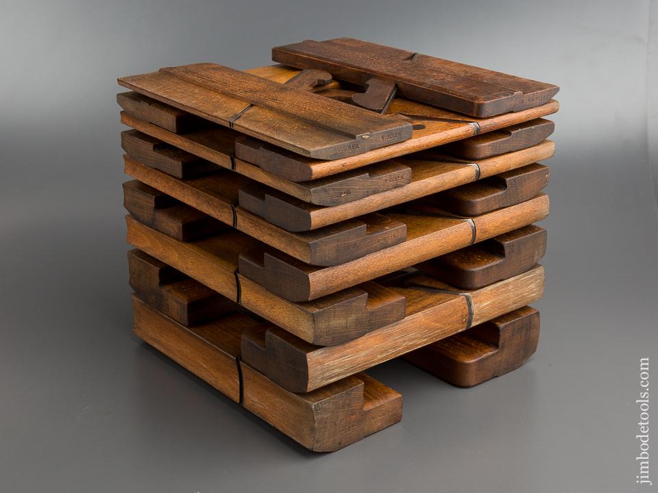 Set of 18 Hollows & Rounds Moulding Planes by LUND LONDON circa 1805-31 EVENS -79093