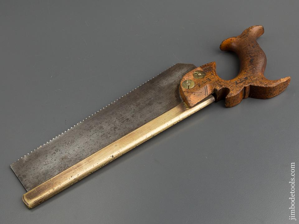 14 point 10 inch Rip CROWNSHAW CHAMPMAN & CO Brass Back Saw - 79136