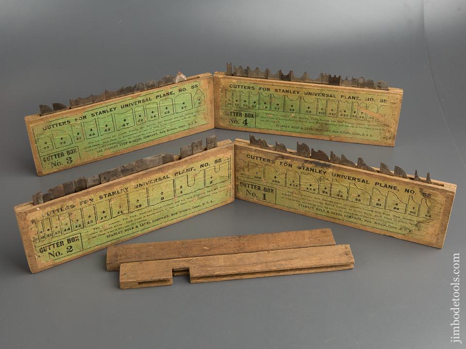 Great User STANLEY No. 55 Combination Plane 100% COMPLETE in Original Chestnut Box SWEETHEART - 79148