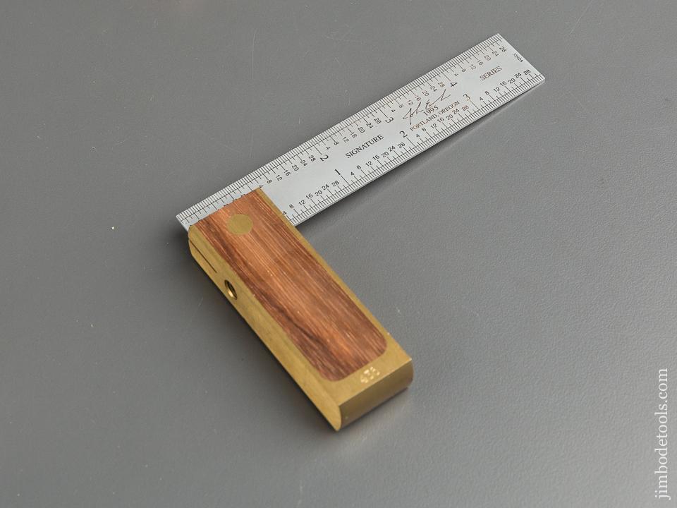 1995 BRIDGE CITY TOOL WORKS AS-5 Rosewood Adjustable Try Square in Original Box - 79221R