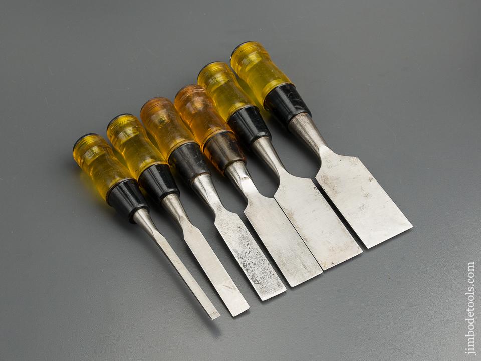 Set of Six STANLEY No. 60 Chisels in Original Roll - 79251R