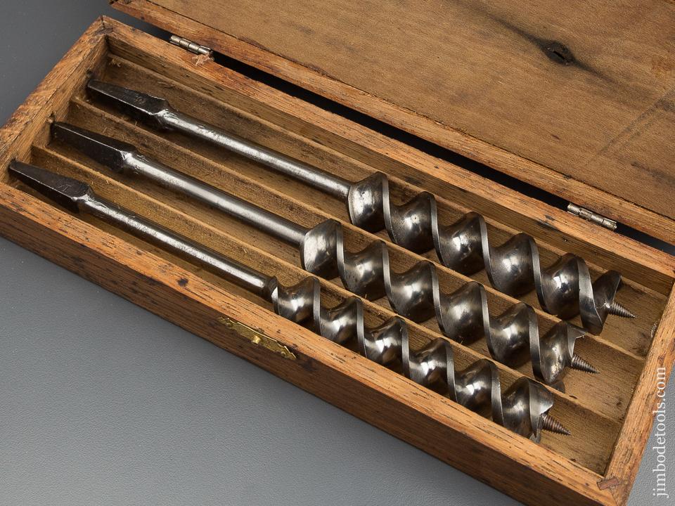 Complete Set of 13 RUSSELL JENNINGS Auger Bits in Original 3 Tiered Box - 79273