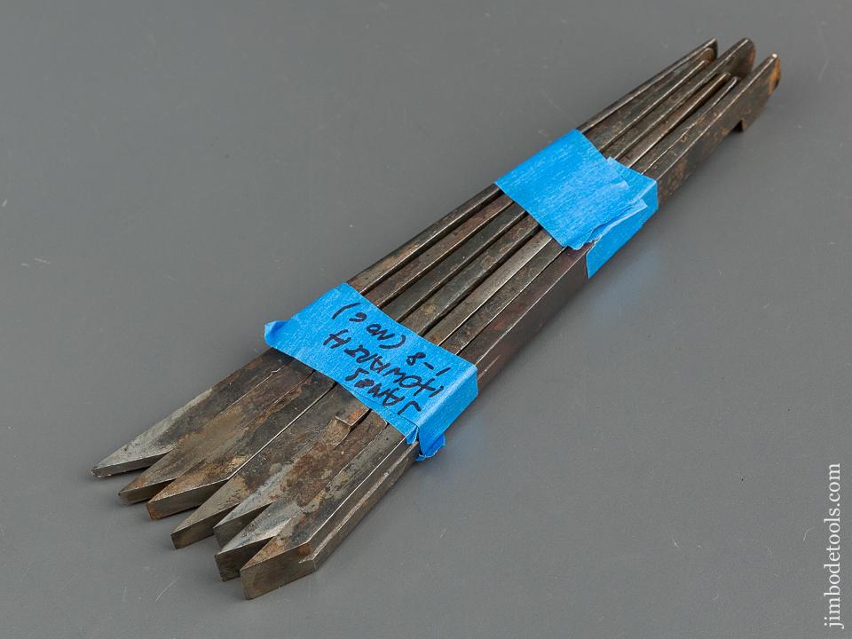 User Set of JAMES HOWARTH 7 Graduated Plow Plane Irons - 79357