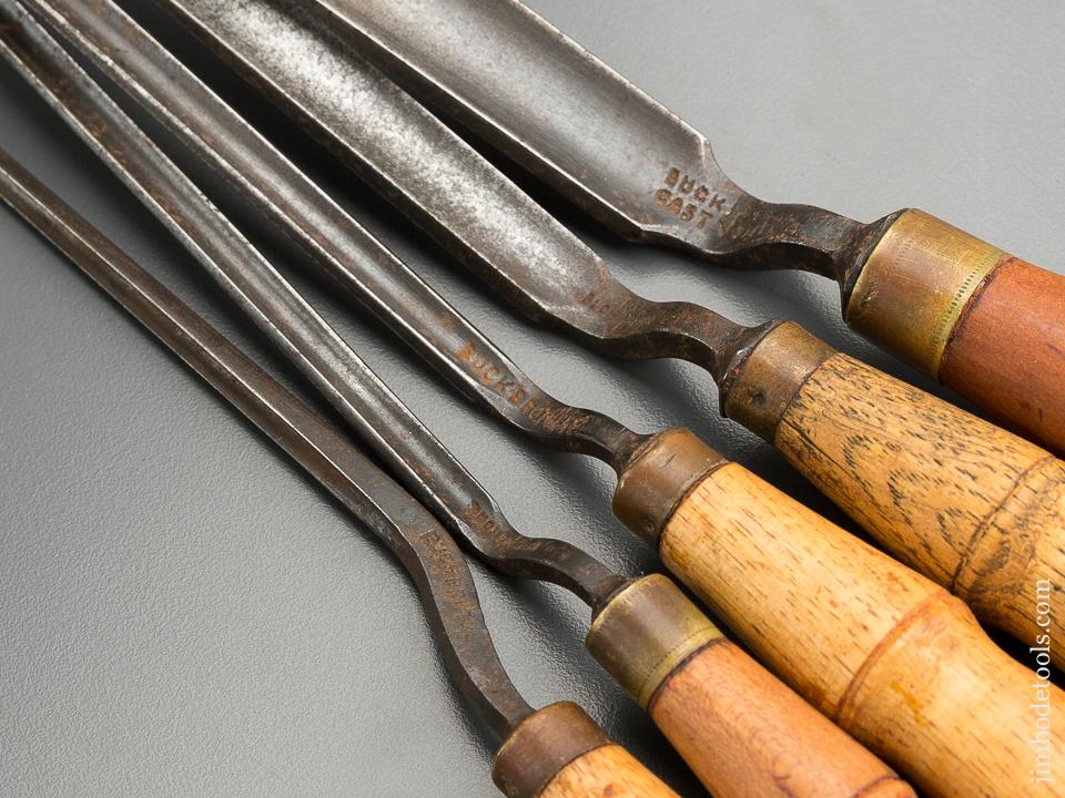Set of Five BUCK BROS Crank Neck Paring Gouges - 79403