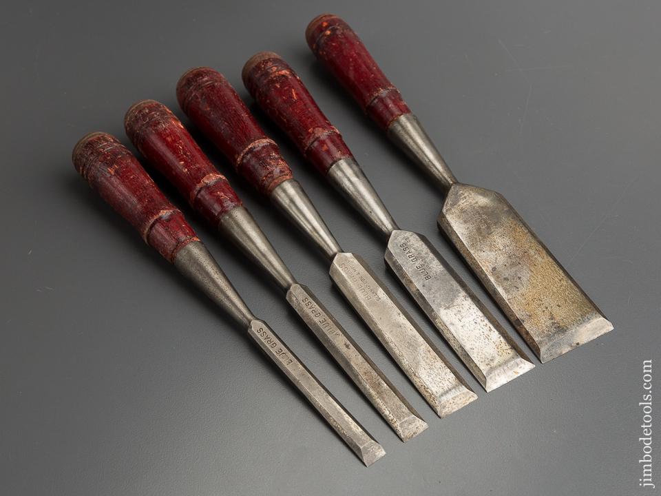 Sweet Set of Five BLUE GRASS BELKNAP HARDWARE Chisels - 79418