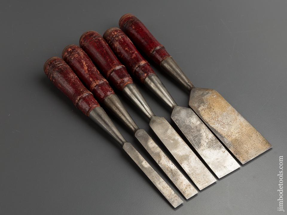 Sweet Set of Five BLUE GRASS BELKNAP HARDWARE Chisels - 79418