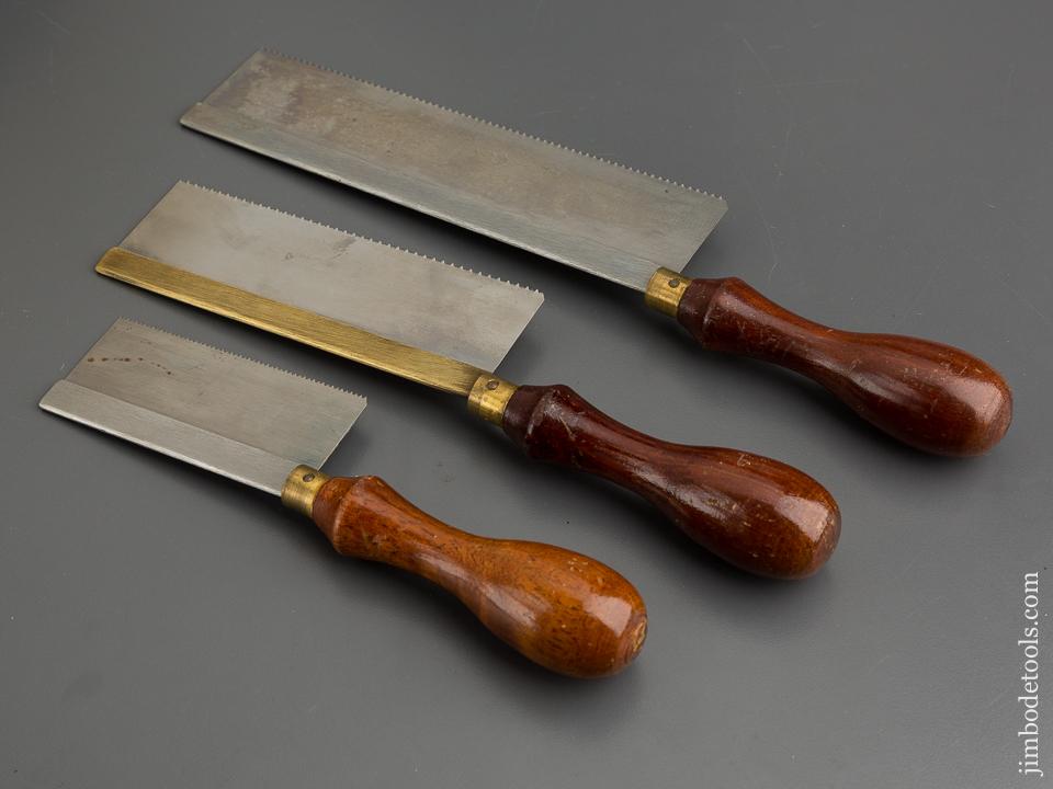 Three Beautiful MARPLES Dovetail Saws NEW OLD STOCK - 79574