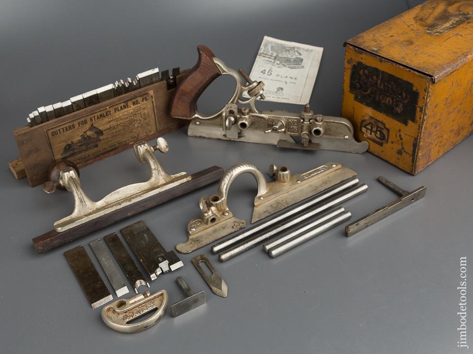 STANLEY No. 45 Combination Plane 100% COMPLETE in Original Box - 79576