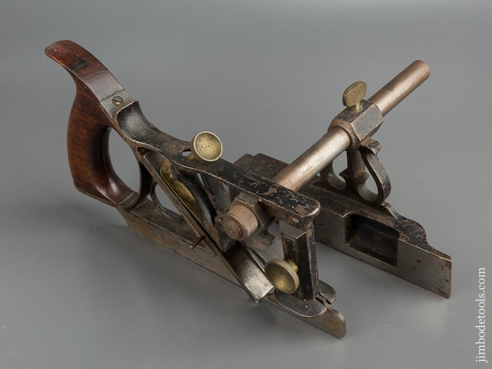 Fine PHILLIPS Patent August 13, 1867 Plow Plough Plane with One Cutter and Both Stops - 79595