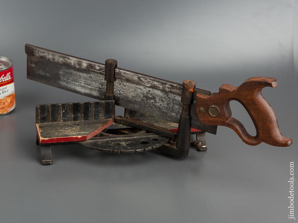 RARE Sought-After MILLERS FALLS No. 16 1/2 LANGDON Miniature Miter Box with 2 x 16 inch DISSTON Saw - 79659