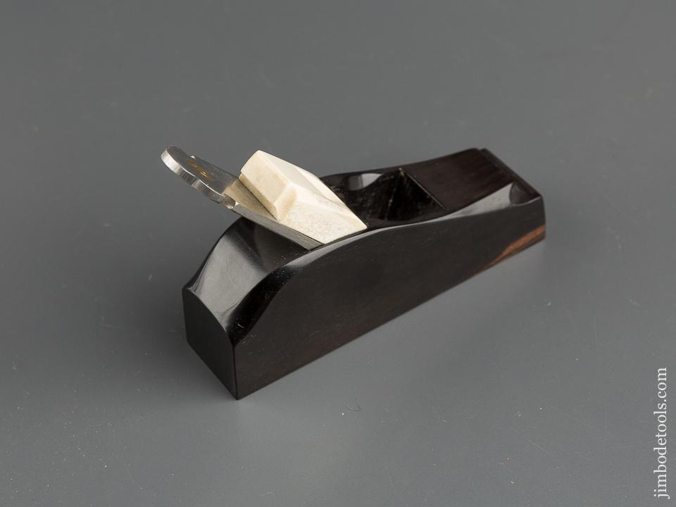Rare! A. MILETTE Ebony Smooth Plane with Moose Antler Wedge MINT - 79661
