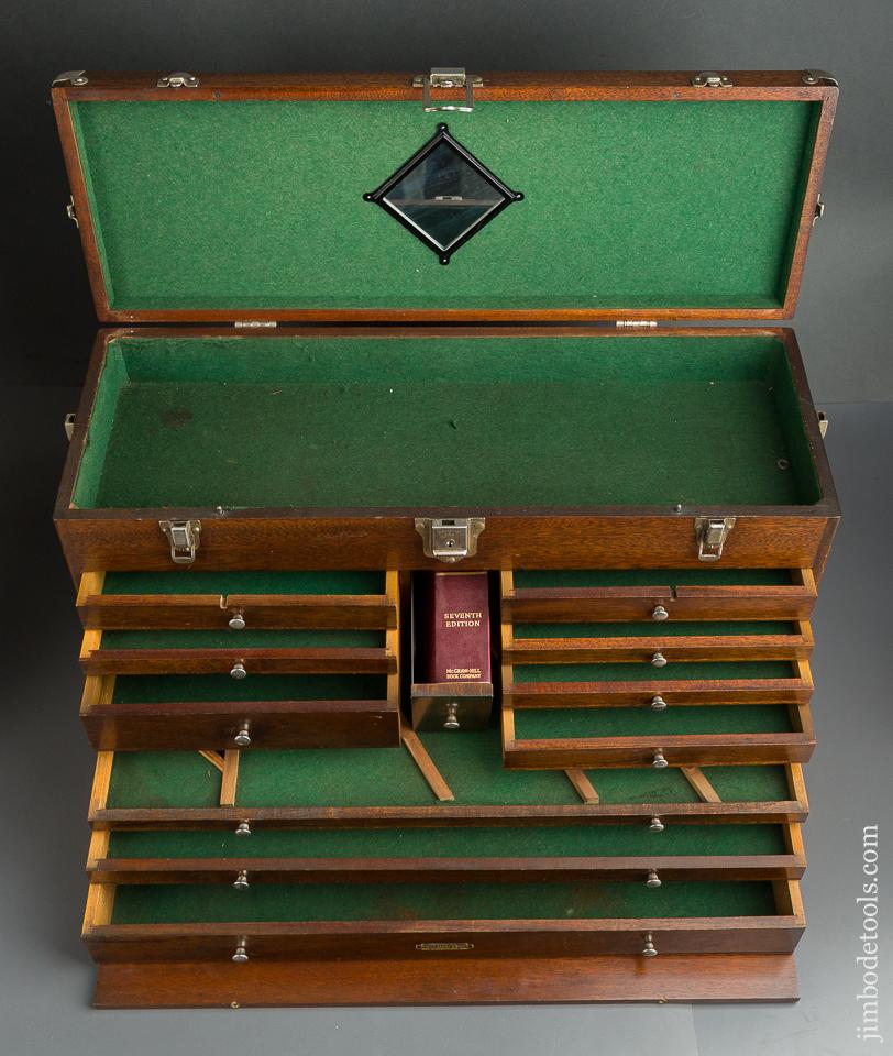 Rare & Fine! Mahogany GERSTNER Machinist's Tool Box with Original Key! - 79724