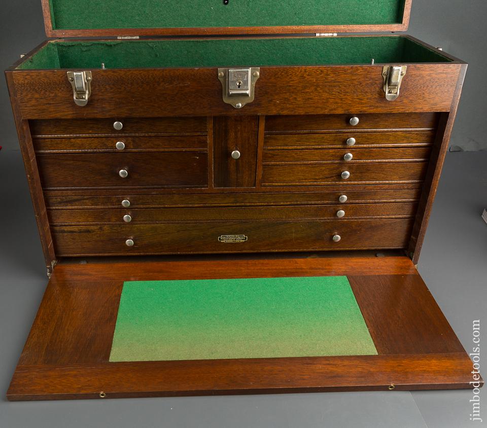 Rare & Fine! Mahogany GERSTNER Machinist's Tool Box with Original Key! - 79724
