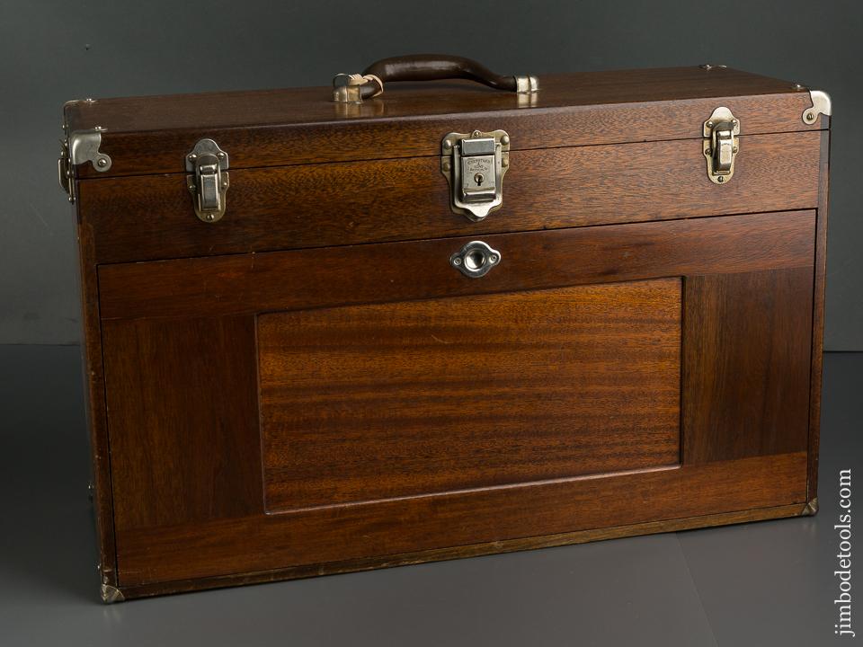 Rare & Fine! Mahogany GERSTNER Machinist's Tool Box with Original Key! - 79724