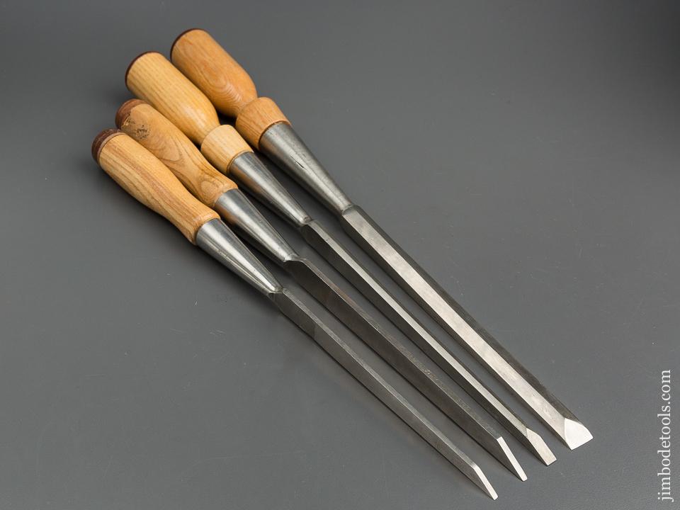 Set of Four JAMES SWAN Framing Mortise Socket Chisels NEW OLD STOCK - 79789