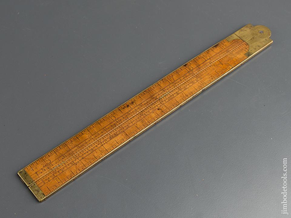 Rare! A. STANLEY & CO. TYPE ONE No. 14 Carpenter's Slide Rule with Gunter's Scales - 79815R