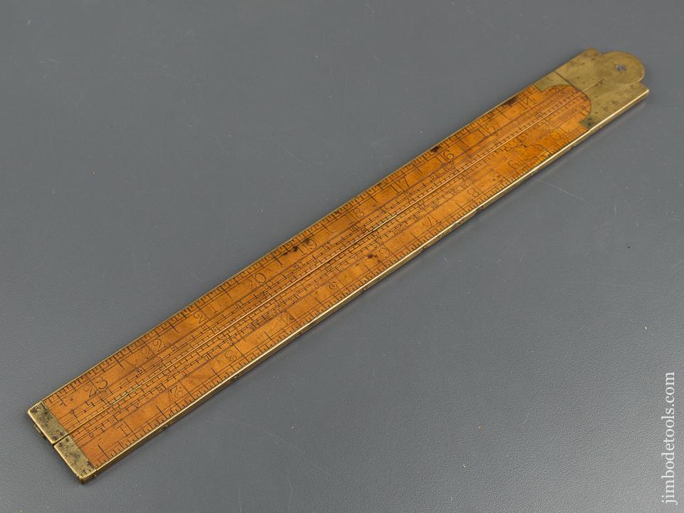 Rare! A. STANLEY & CO. TYPE ONE No. 14 Carpenter's Slide Rule with Gunter's Scales - 79815R