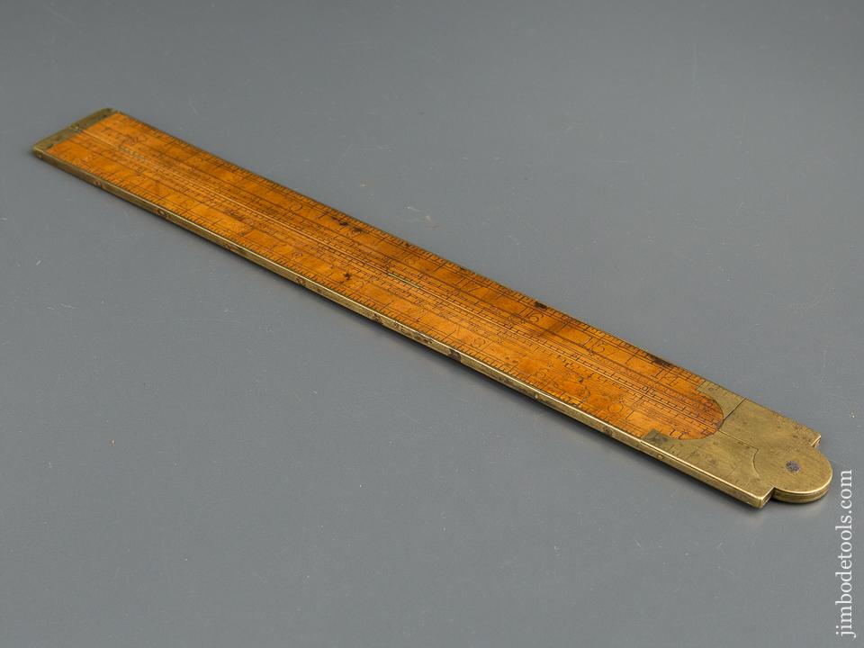 Rare! A. STANLEY & CO. TYPE ONE No. 14 Carpenter's Slide Rule with Gunter's Scales - 79815R