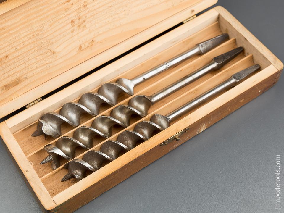 Complete Set of 13 RUSSELL JENNINGS Auger Bits in Original 3 Tiered Box - 79867