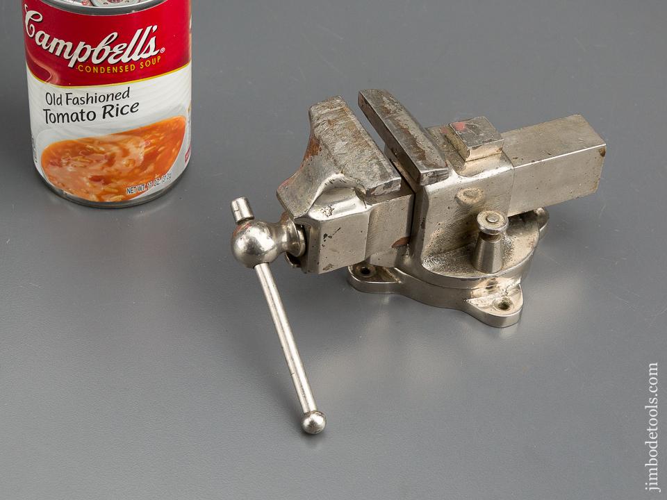 Sweet PRENTISS Miniature Vise in Nickel Plate with Two inch Jaws and Swivel Base - 79902